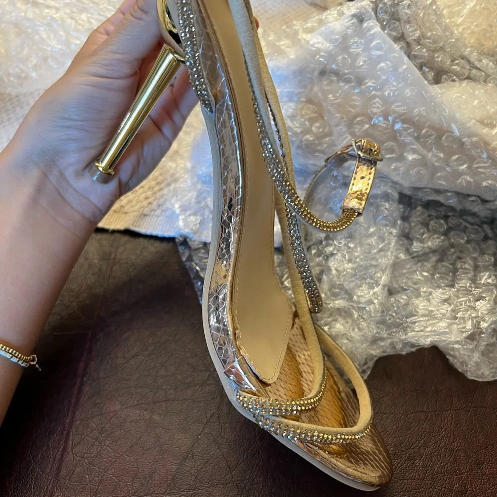 Gold Rhinestone Heels - Picture 5 of 5